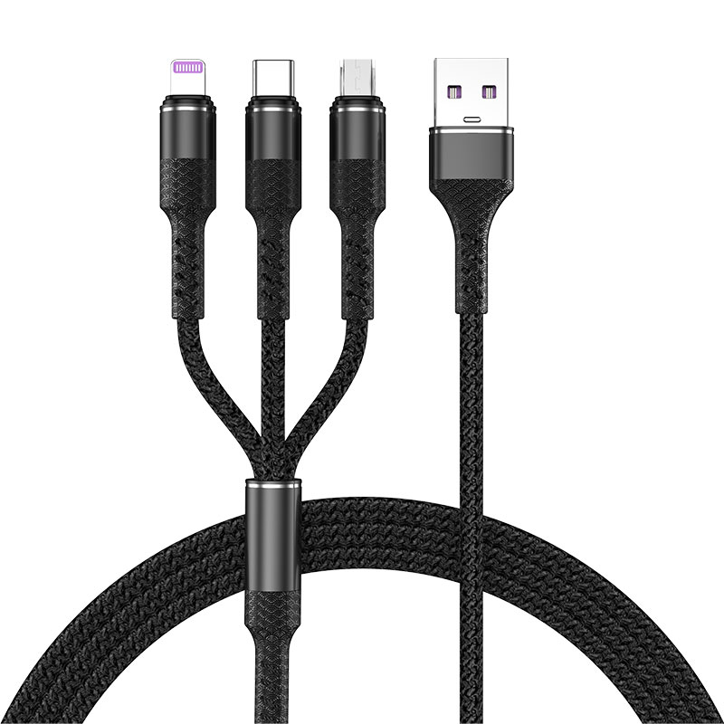 Braided 3 In 1 Data Cable