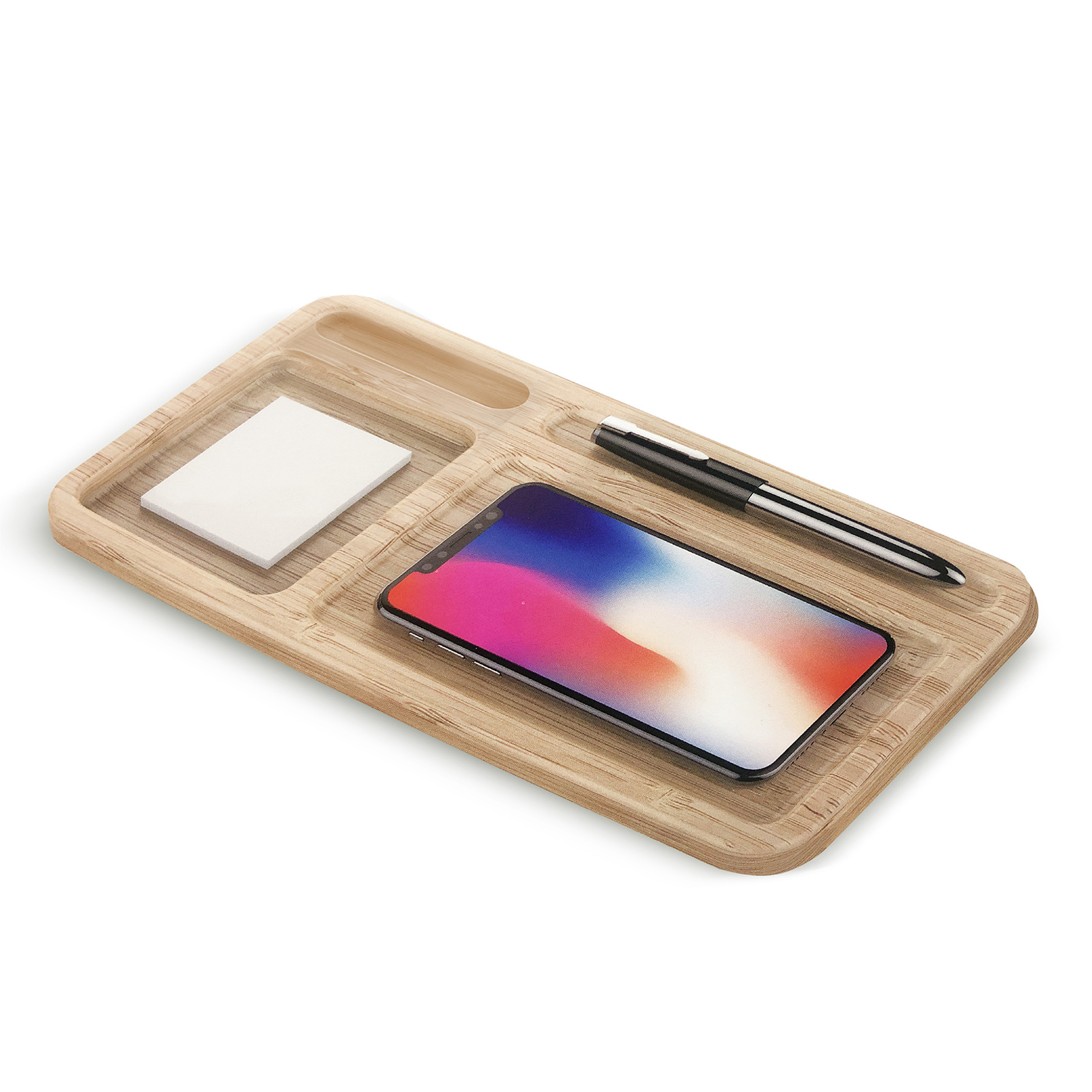 Bamboo Wireless Charger Tray