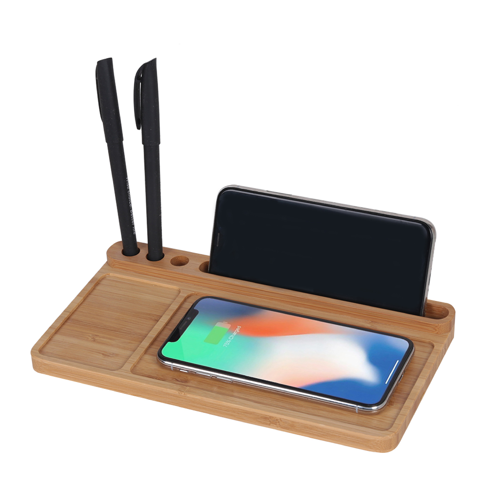 Bamboo Wireless Charger Tray