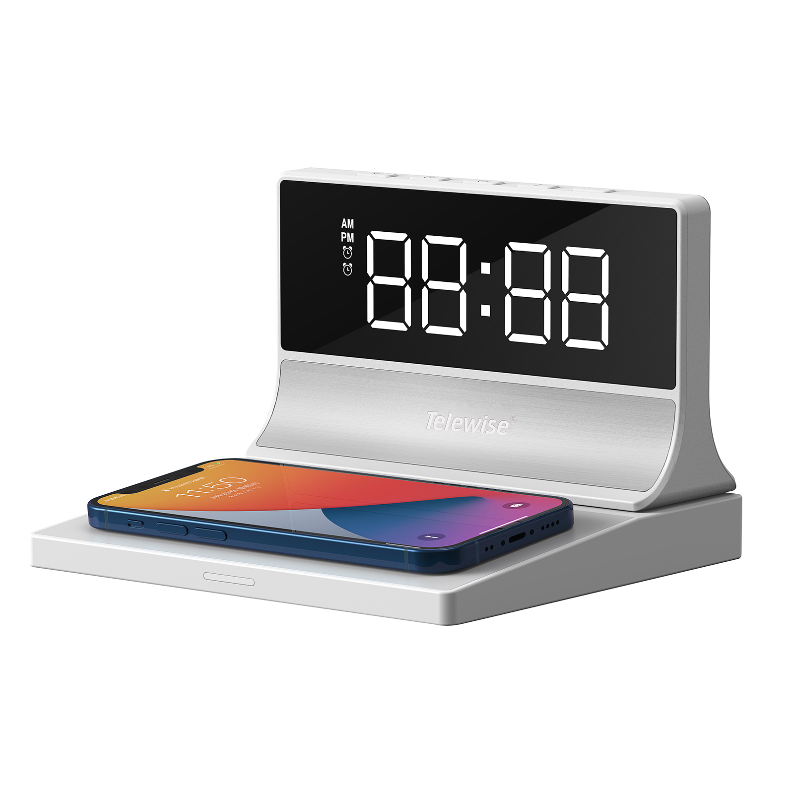 Wireless Charger Lamp & Led Clock