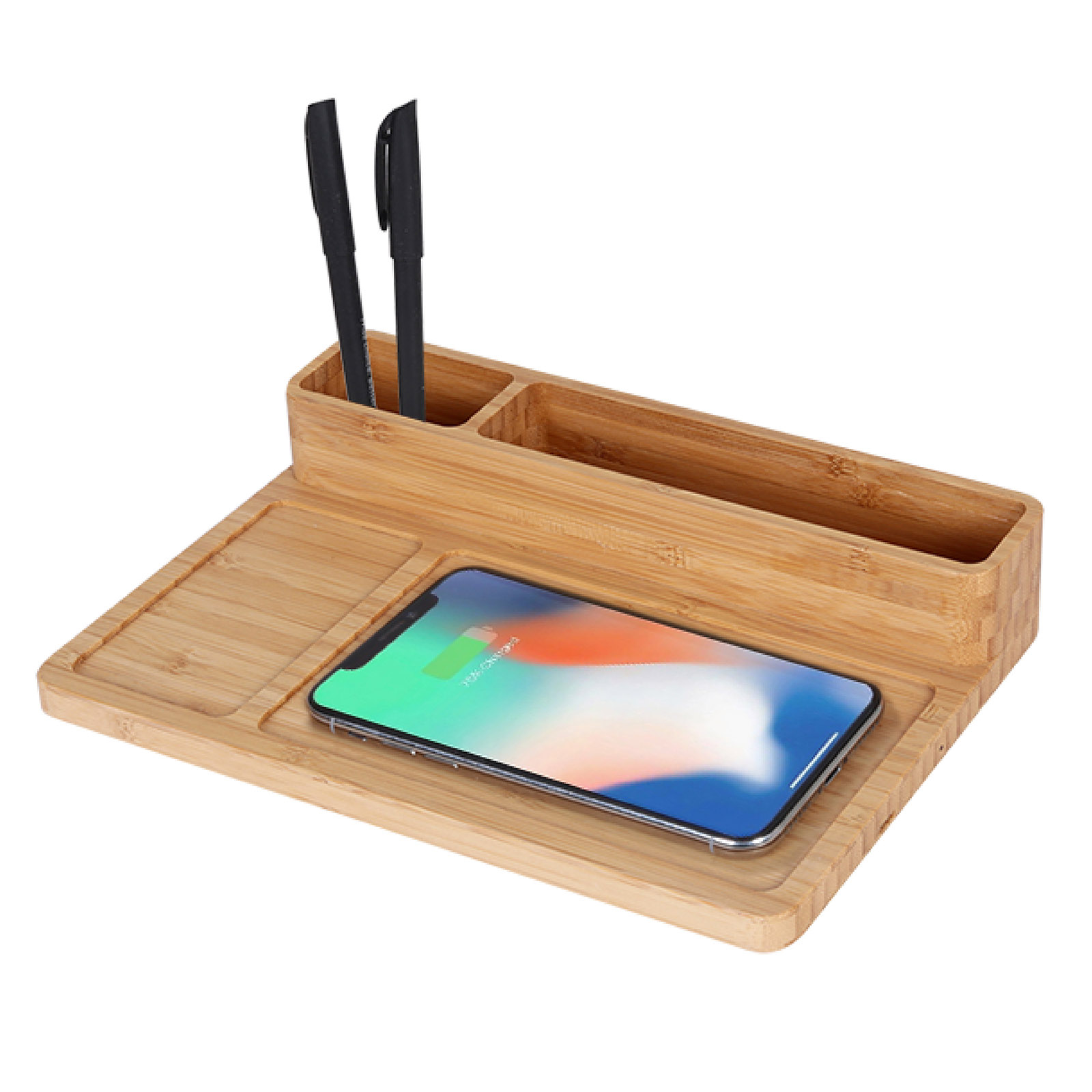 Bamboo Wireless Charger Tray