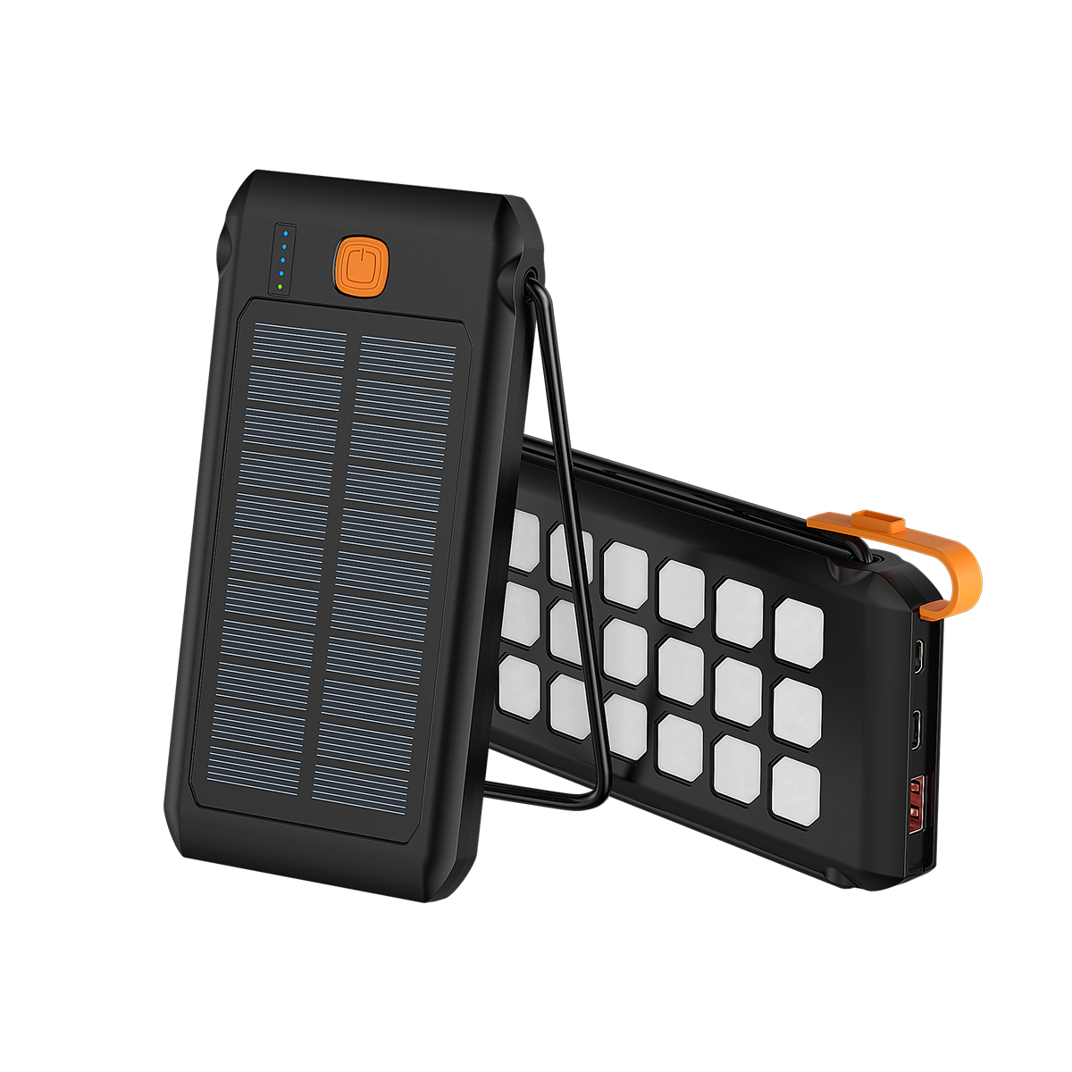 10000mAh Solar Power Bank with LED Flashlight 