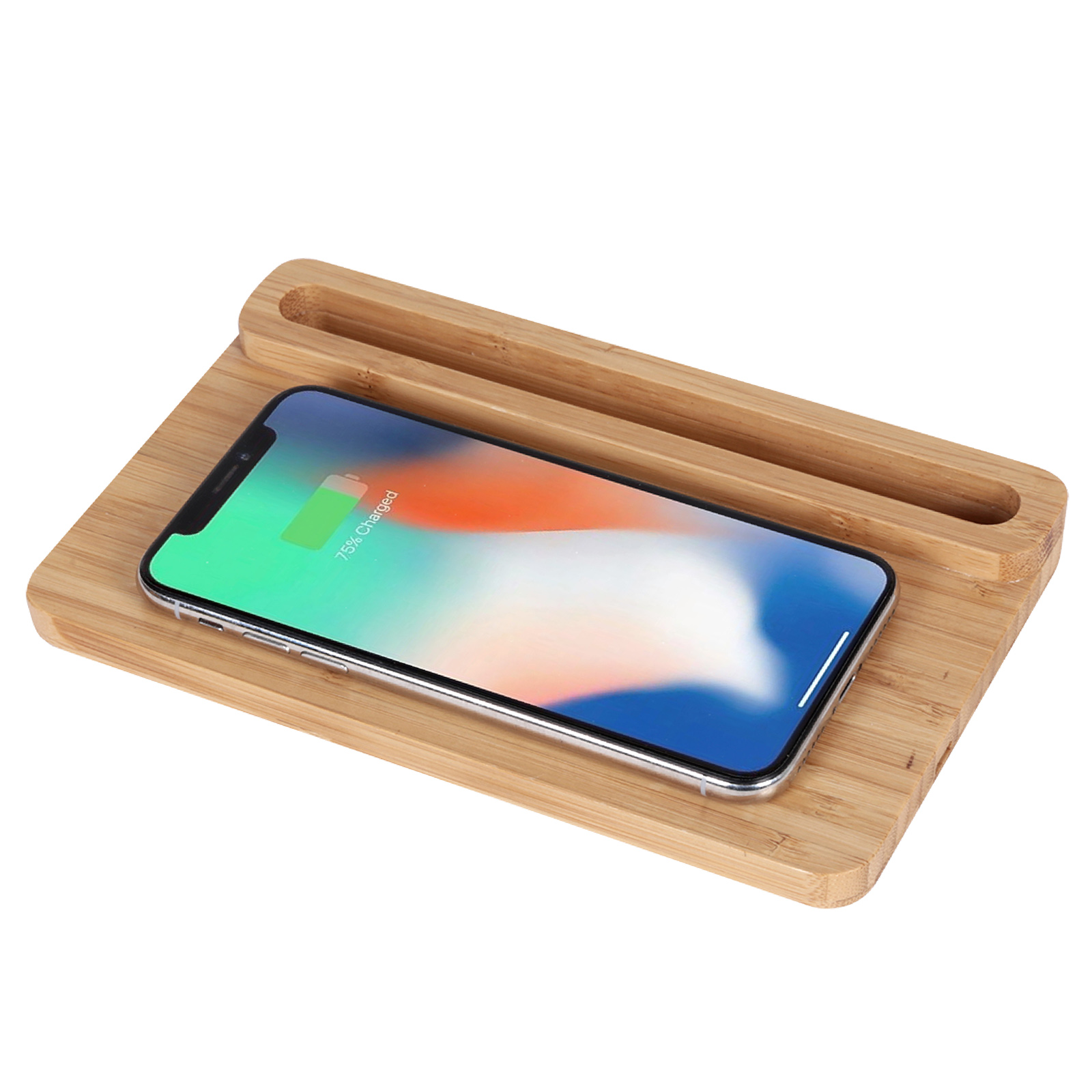 Bamboo Wireless Charger Tray