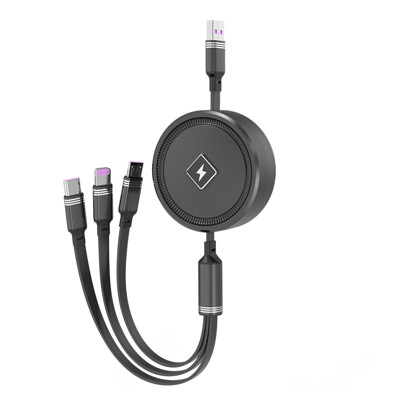 Retractable 3 In 1 Data Cable