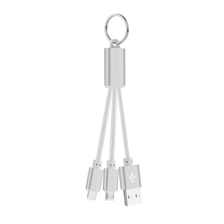 Key Chain 3 In 1 Data Cable