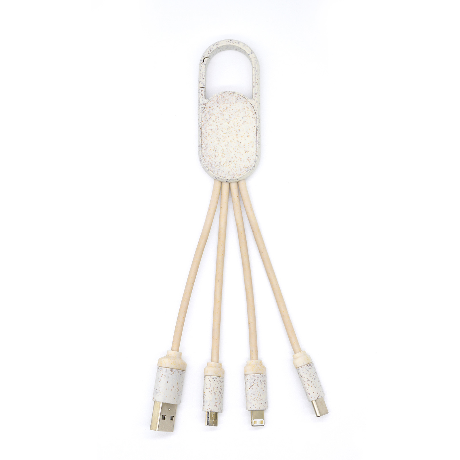 Wheat Straw Key Chain 3 In 1 Data Line