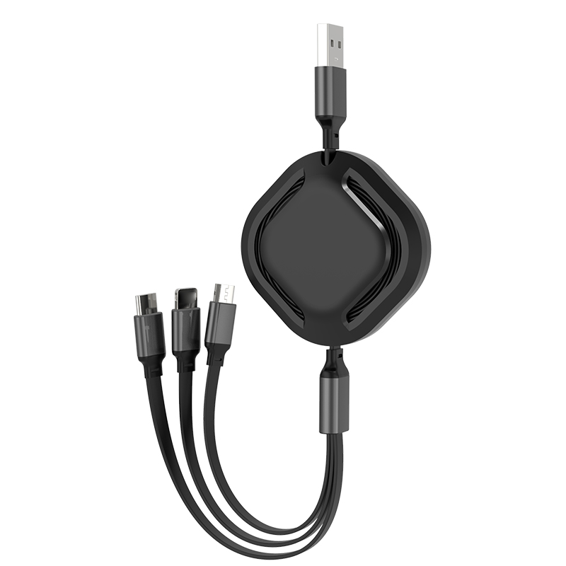 Retractable 3 In 1 Data Cable