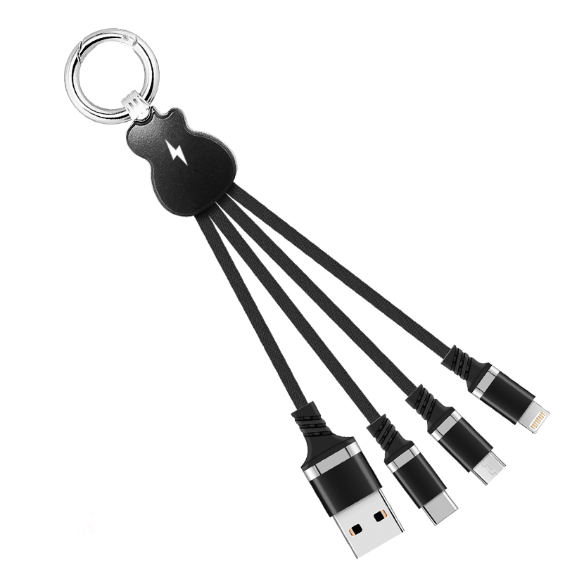 Key Chain 3 In 1 Data Cable