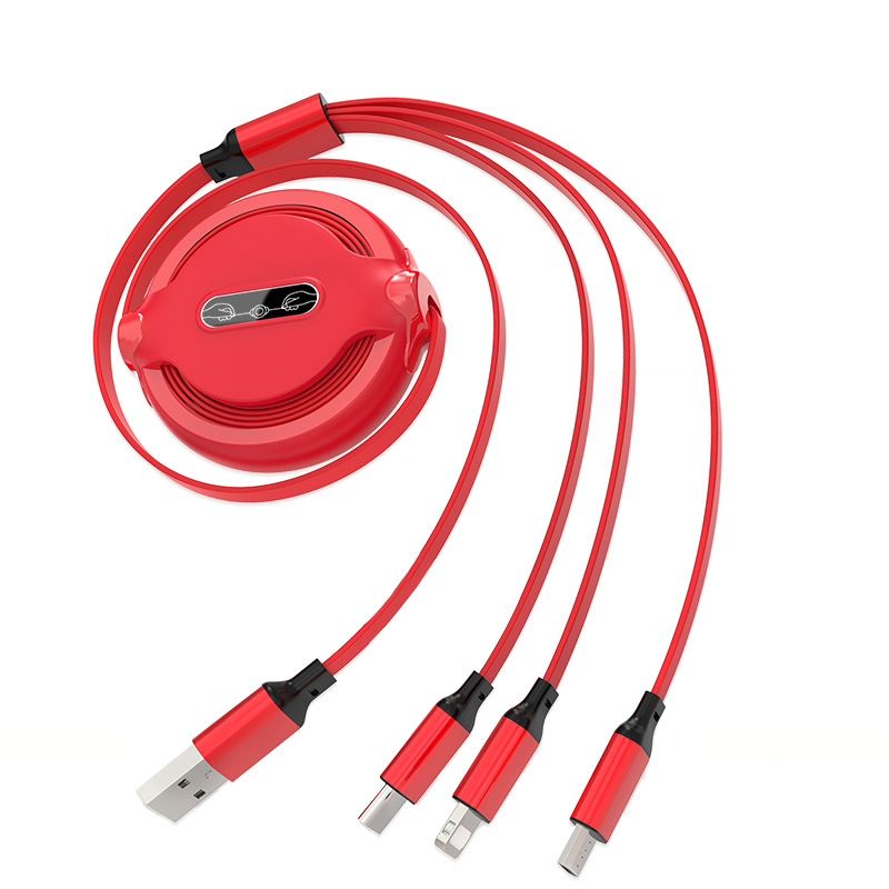 Retractable 3 In 1 Data Cable