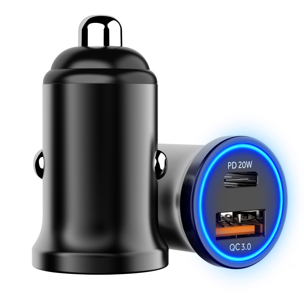 36W QC3.0&PD Dual Ports Car Charger