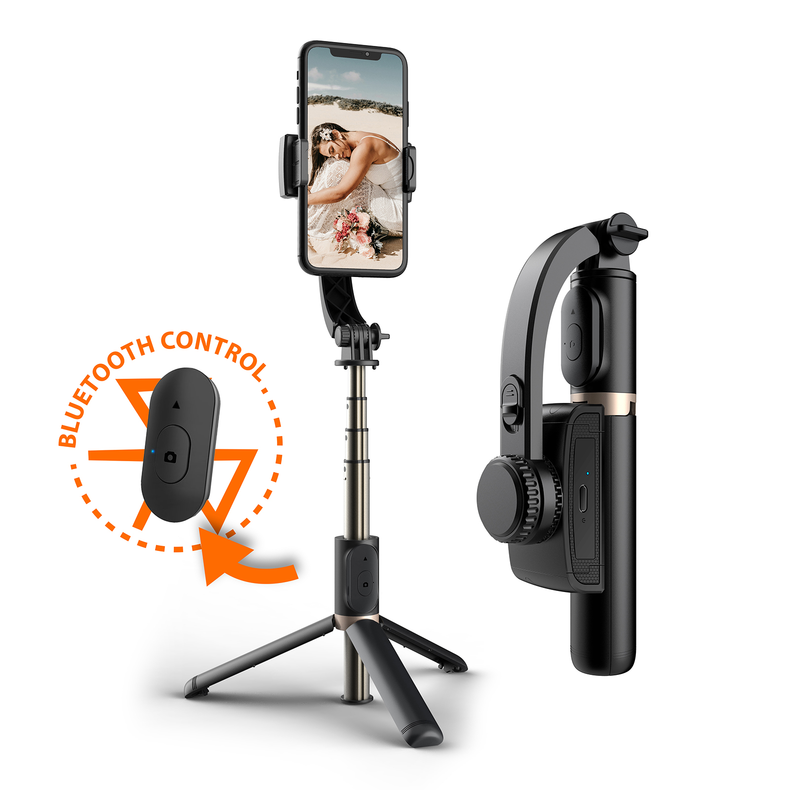 Gimbal Stabilizer Tripod Selfie Stick