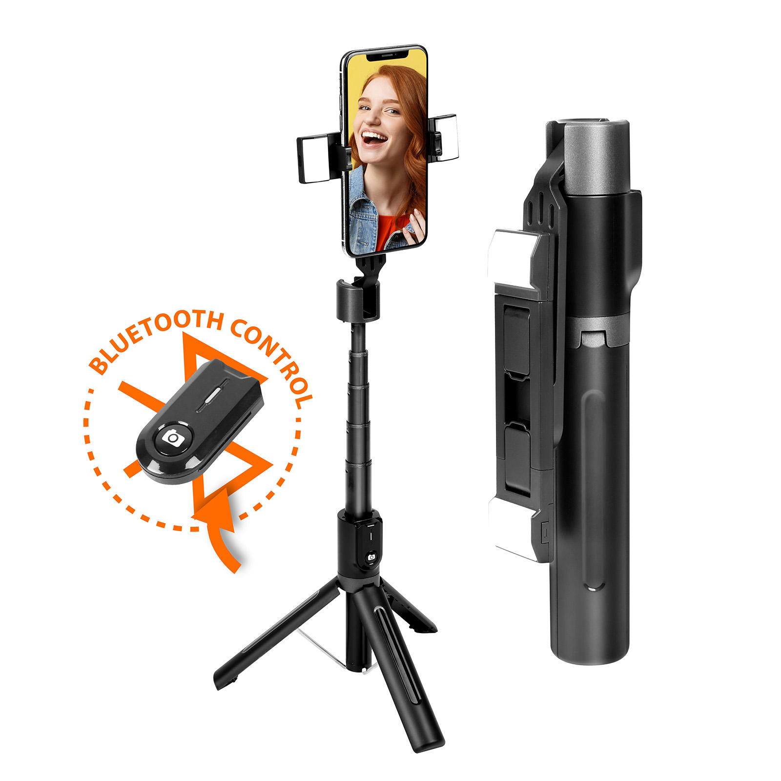 Dual Fill Light Tripod Selfie Stick