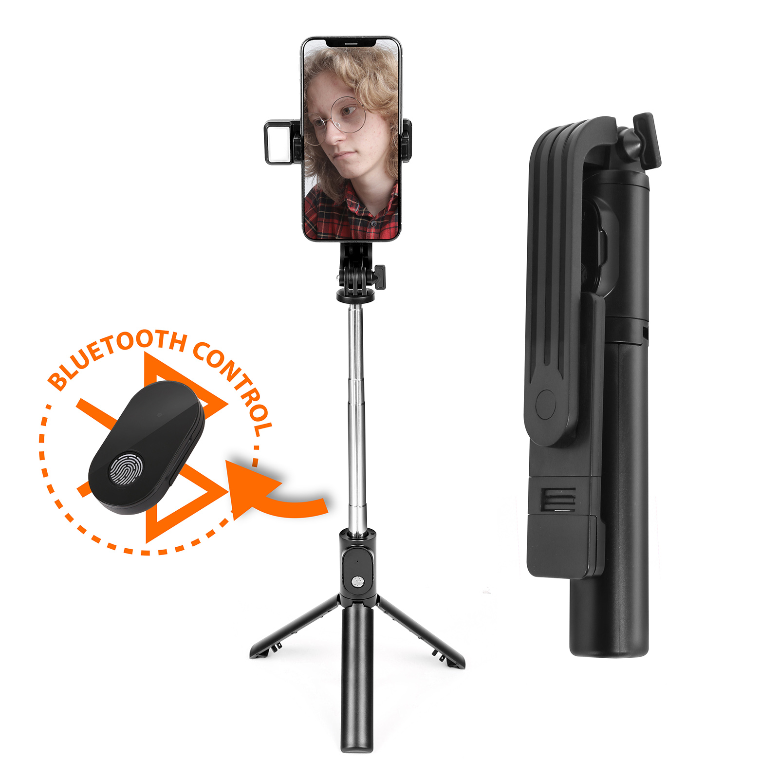 Single Fill Light Tripod Selfie Stick