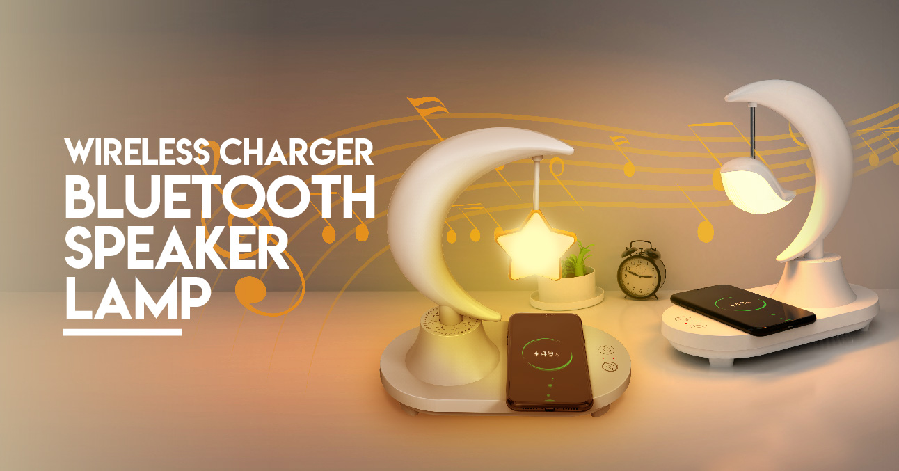 Wireless Charger Bluetooth Speaker Lamp 