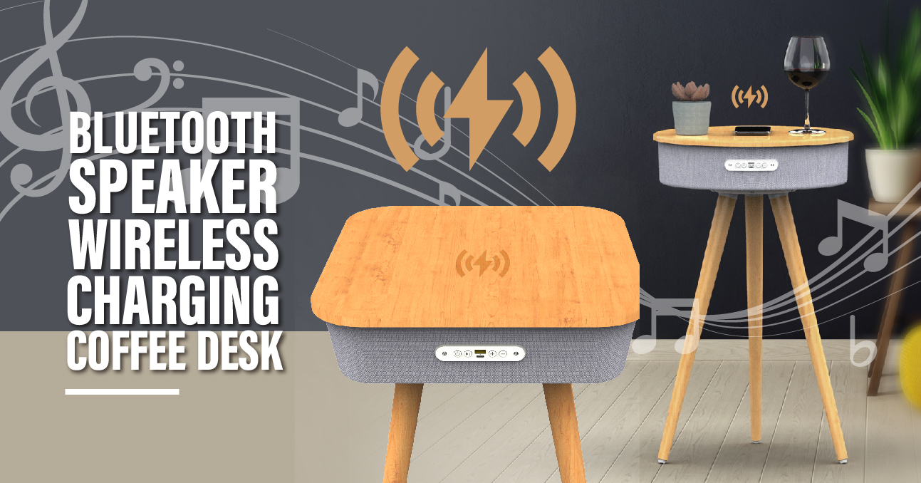 Coffee Desk Bluetooth Speaker Wireless Charging