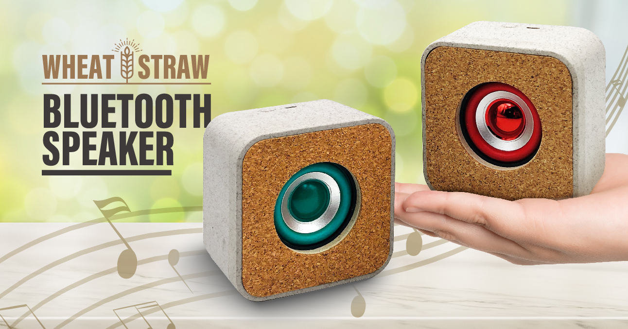 Wheat Straw & Cork Bluetooth Speaker