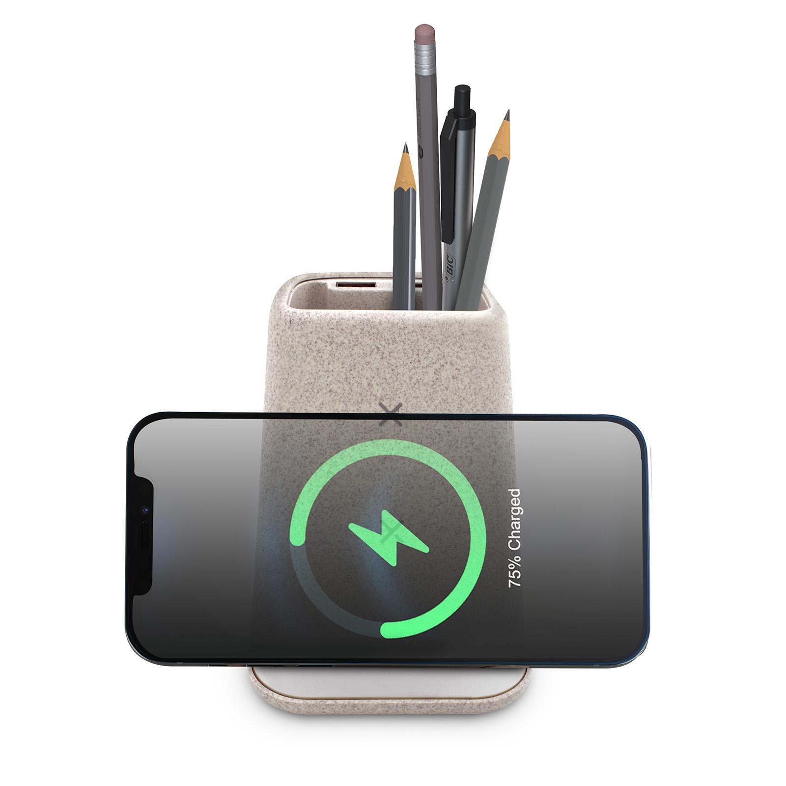 Dual Coil Wireless Charging Pen Holder