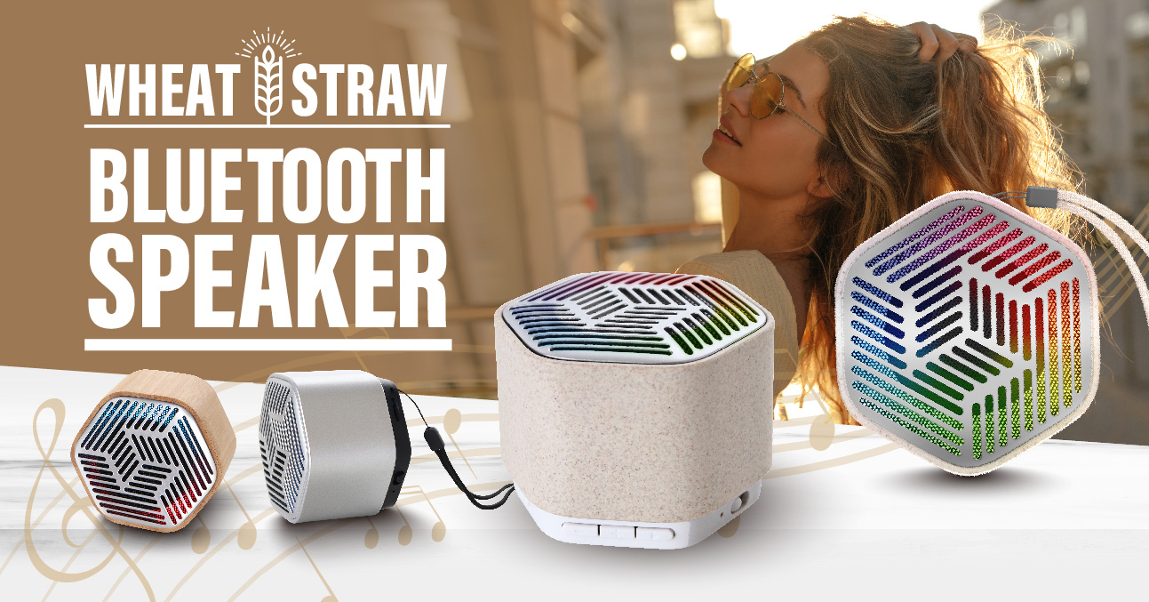 Wheat Straw Led Light Bluetooth Speaker