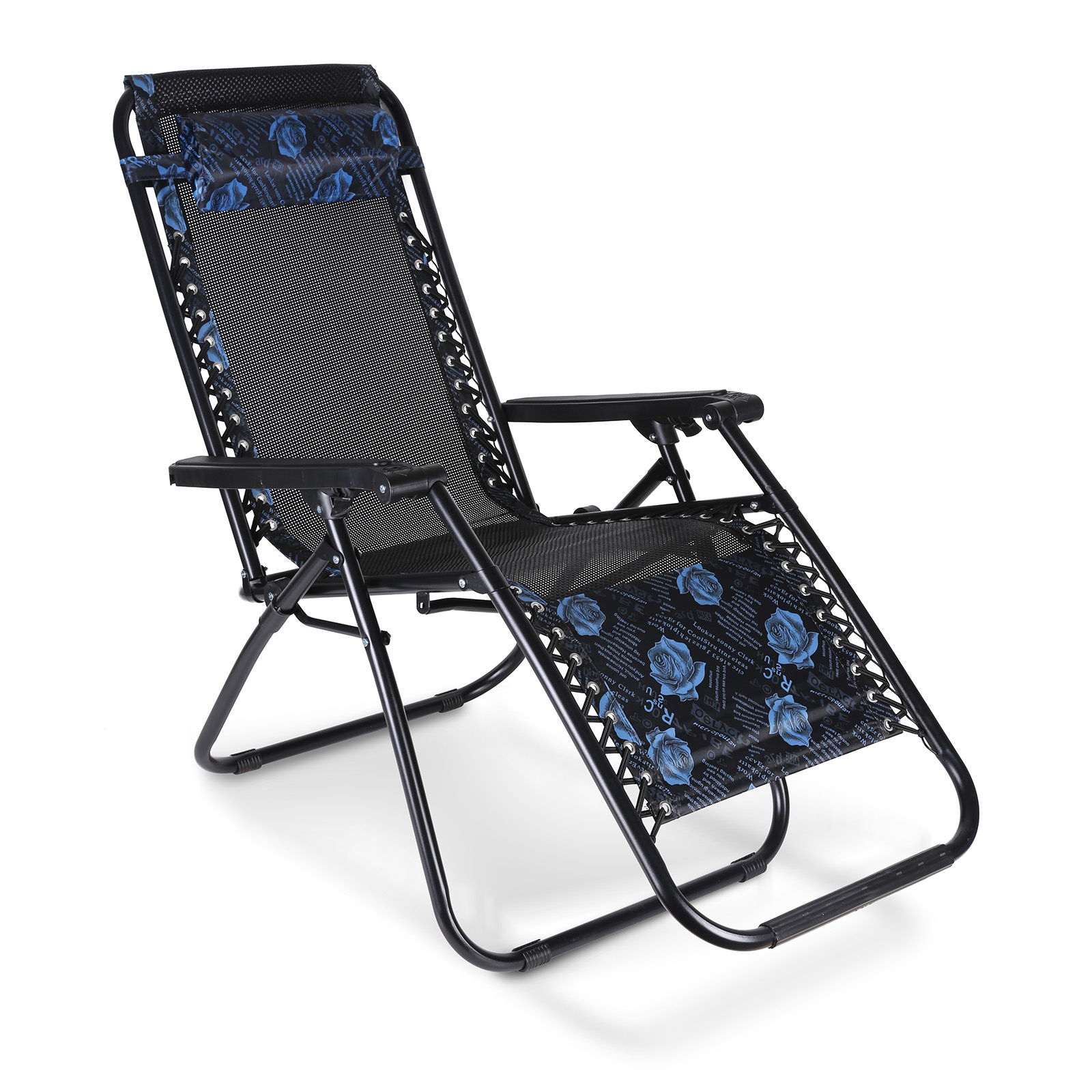 Outdoor Adjustable Folding Reclining Lounge Chair 