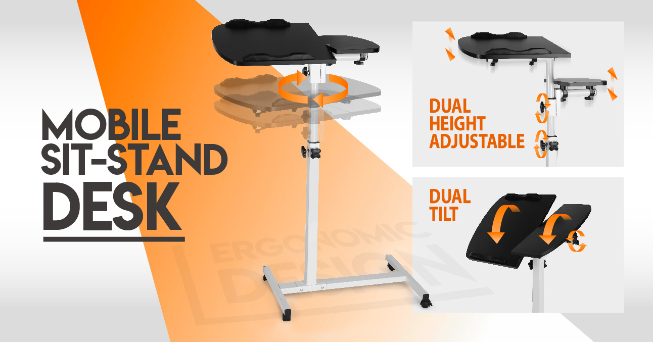 Mobile Sit-Stand Desk