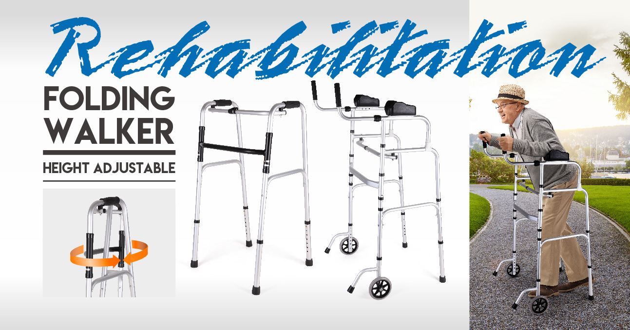 Folding Walker with Adjustable Height