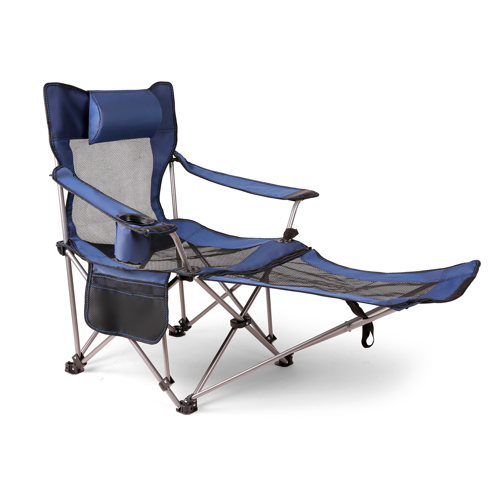 Outdoor Adjustable Folding Reclining Lounge Chair 