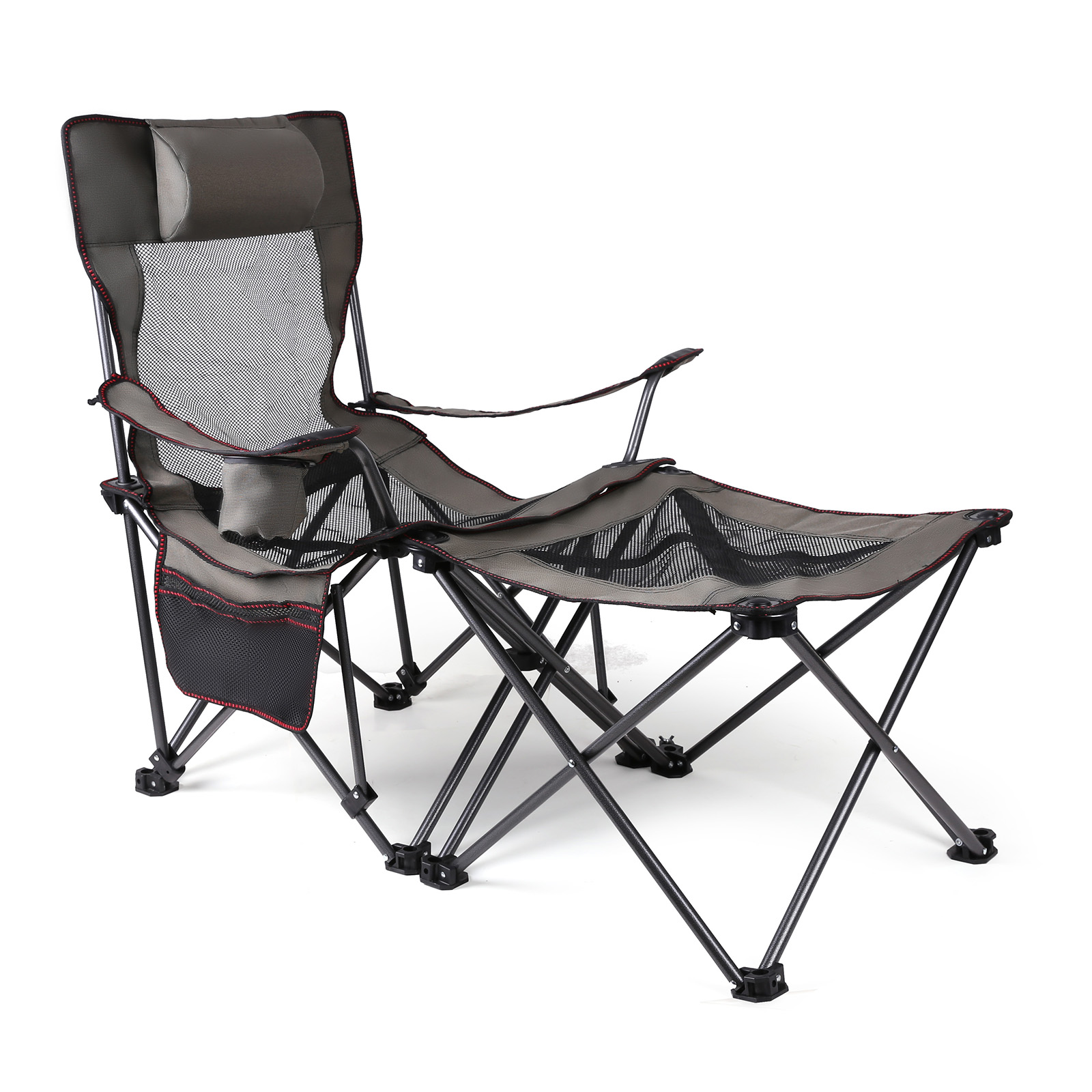 Outdoor Adjustable Folding Reclining Lounge Chair 