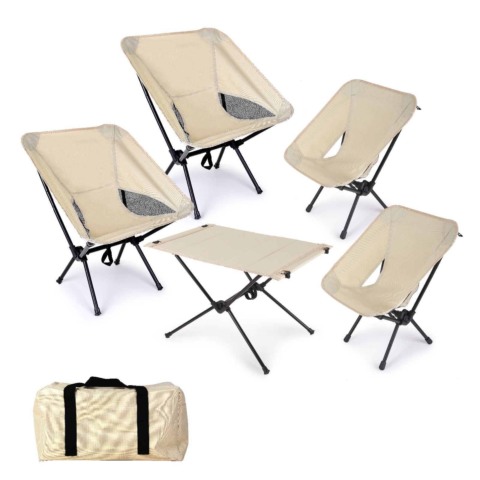 4 Folding Camping Chair & Side Table