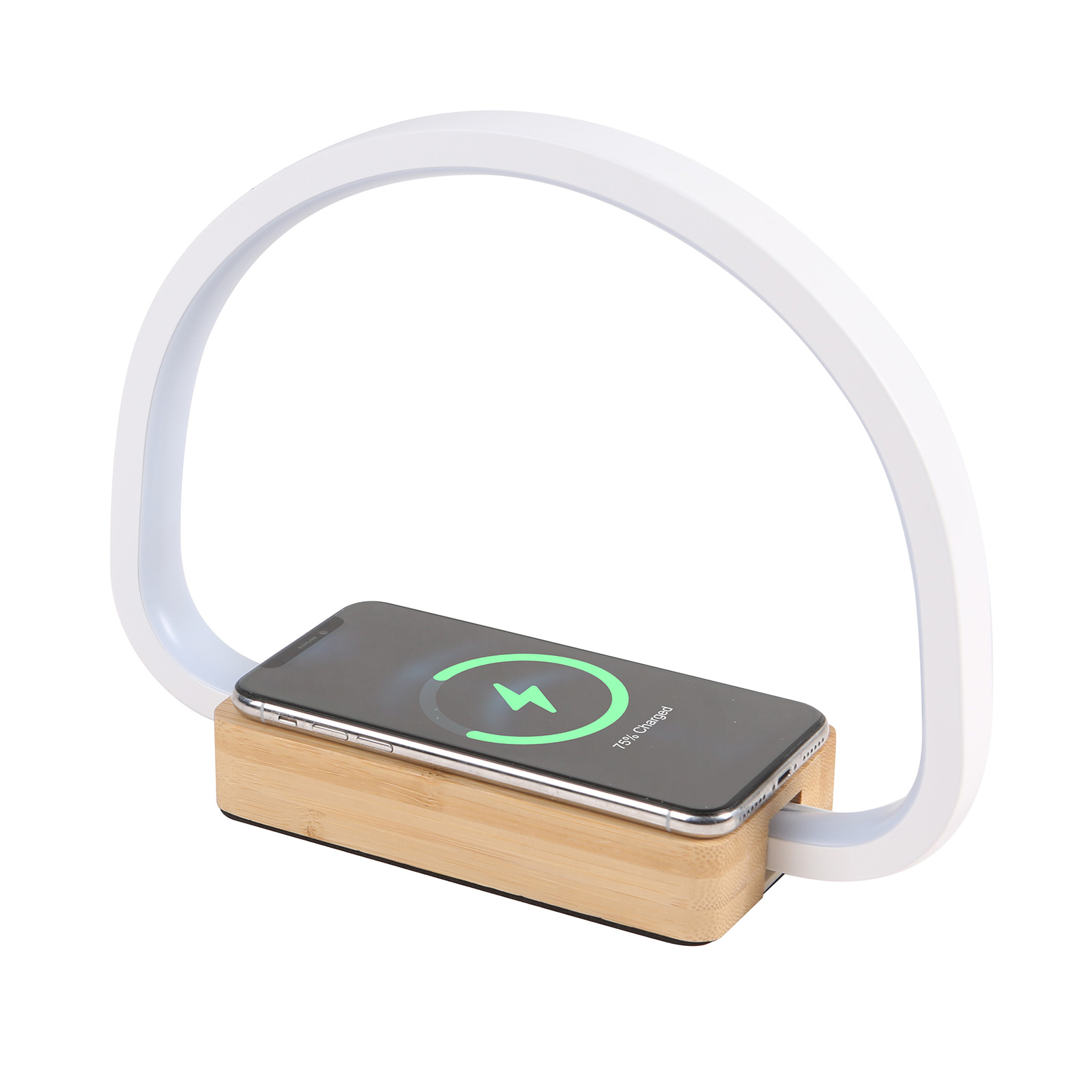 Bamboo Wireless Charger Lamp