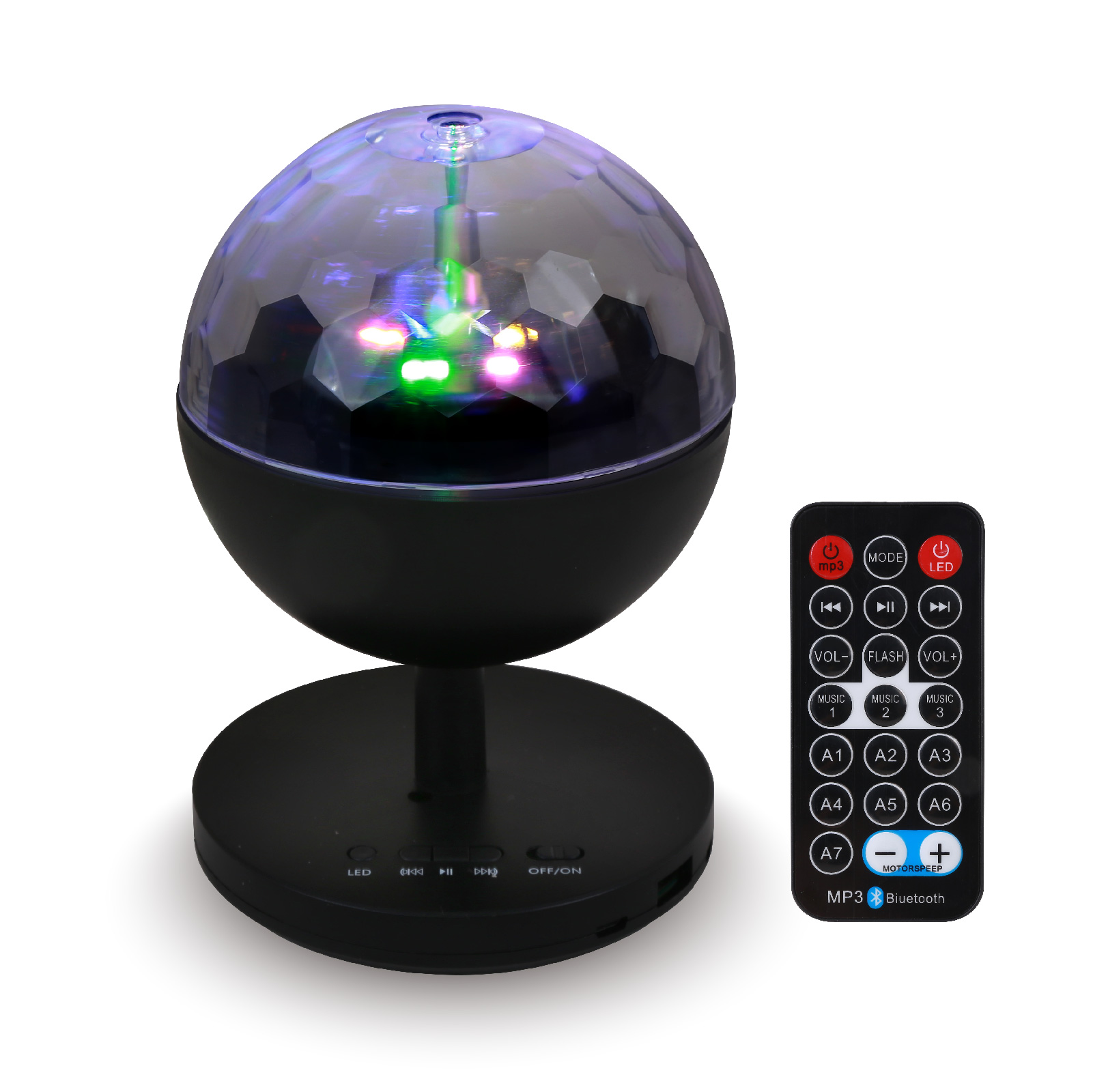 Rotating Disco Ball Projector Light with Bluetooth Speaker