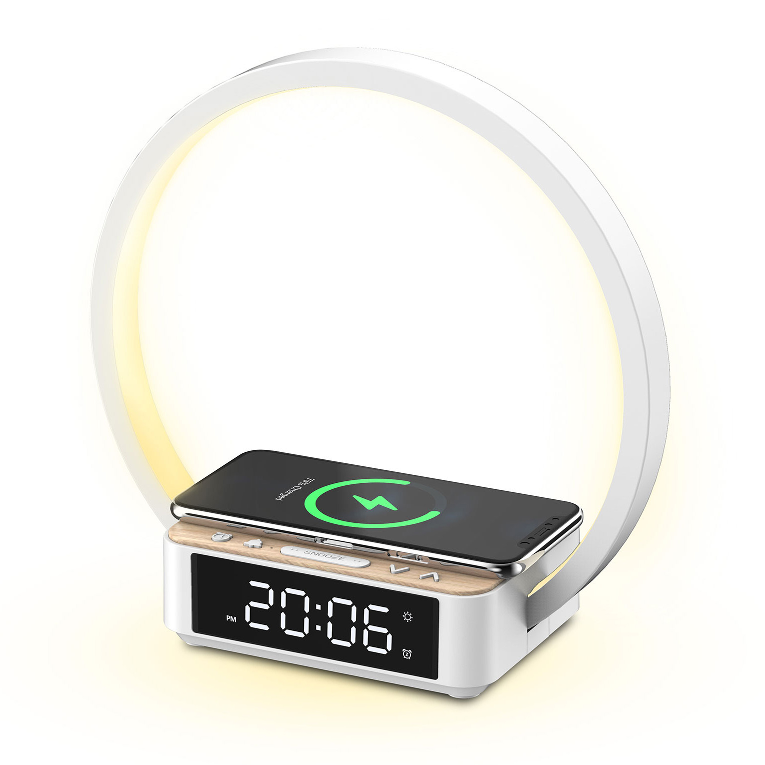 Wireless Charging with Lamp & Clock