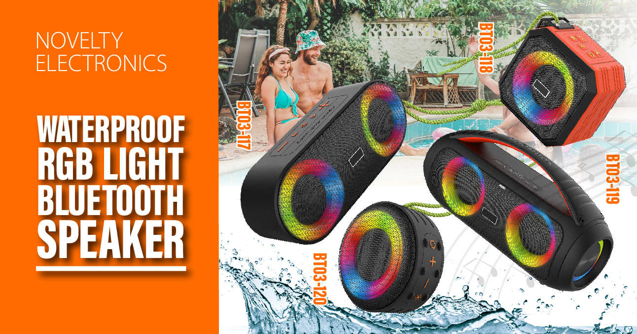 IPX65 & IPX5 Waterproof Led Light Bluetooth Speaker