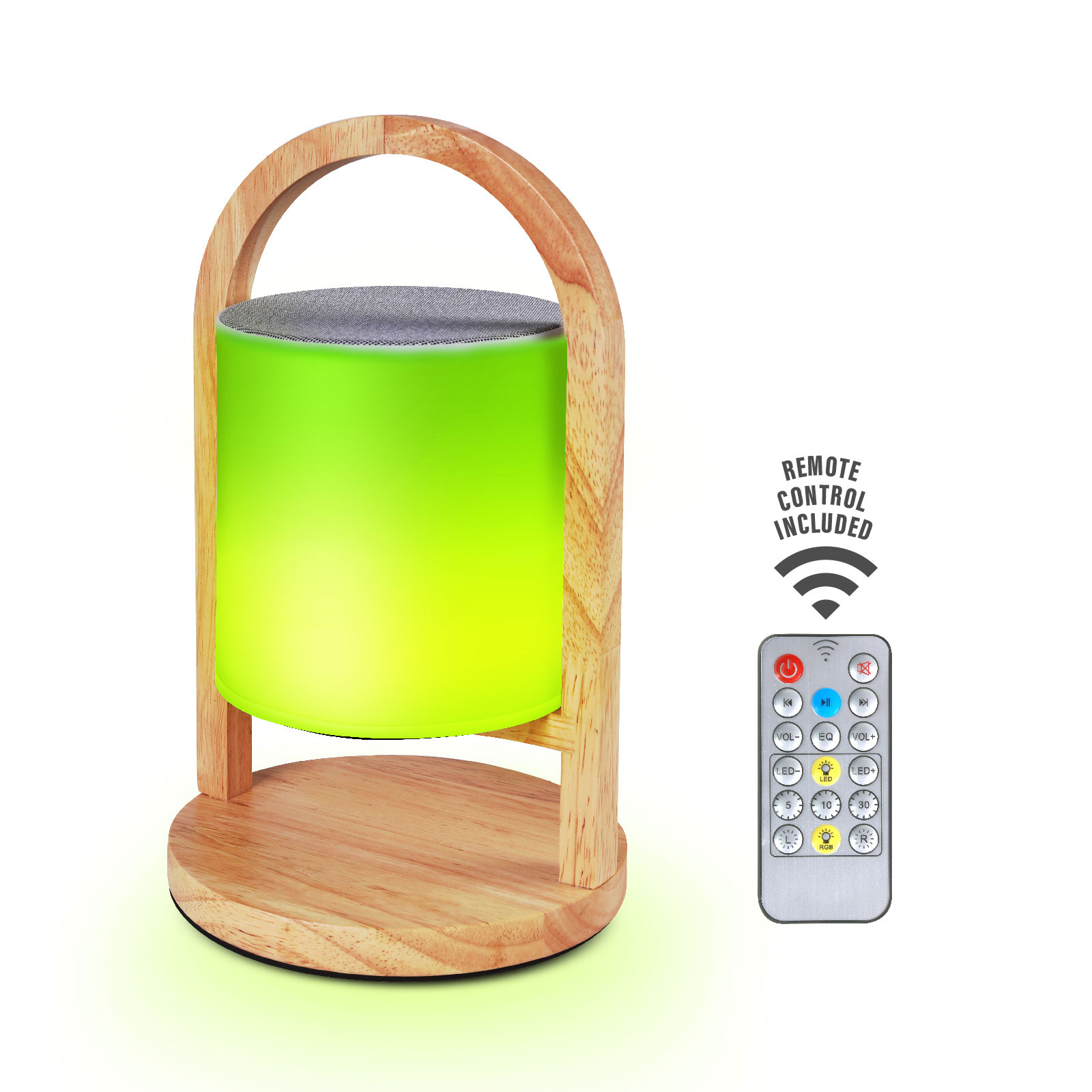 Wood Lamp Bluetooth Speaker with Remote Control