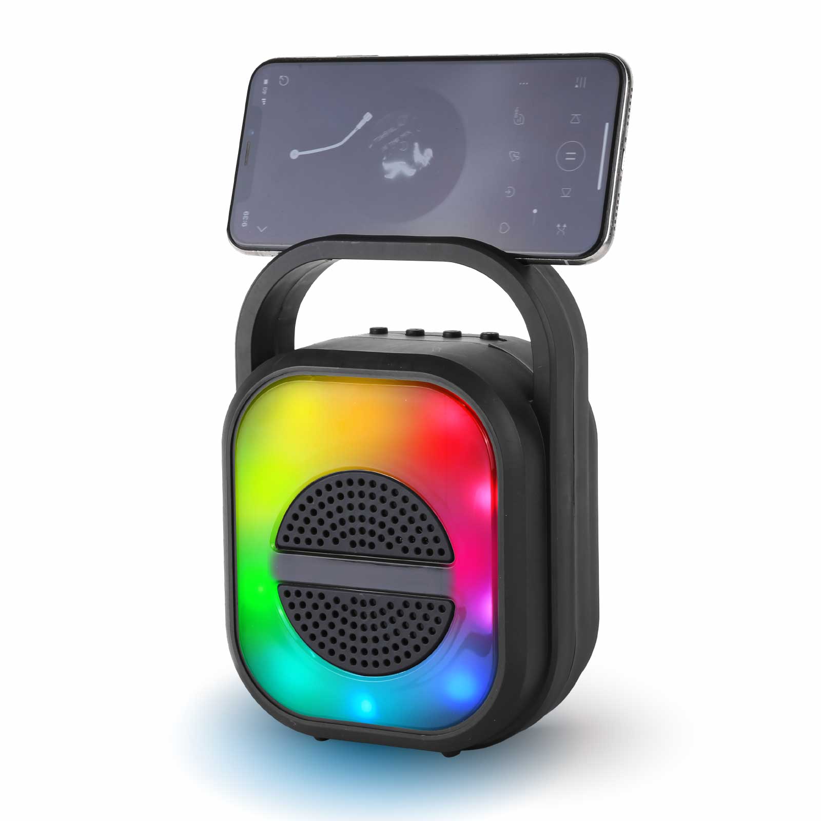 LED Light Bluetooth Speaker Phone Holder