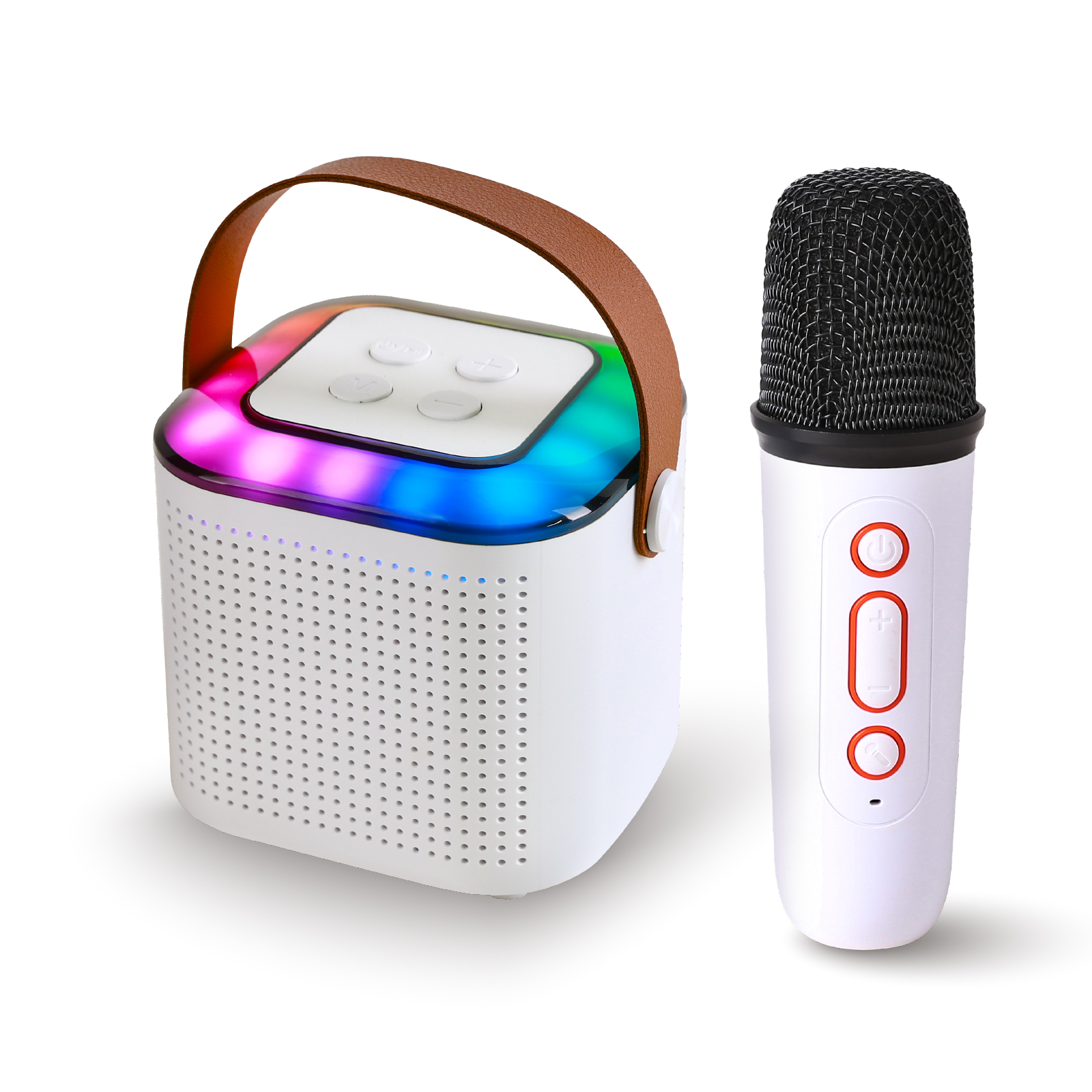 Portable Karaoke Led Bluetooth Speaker with Wireless Microphone