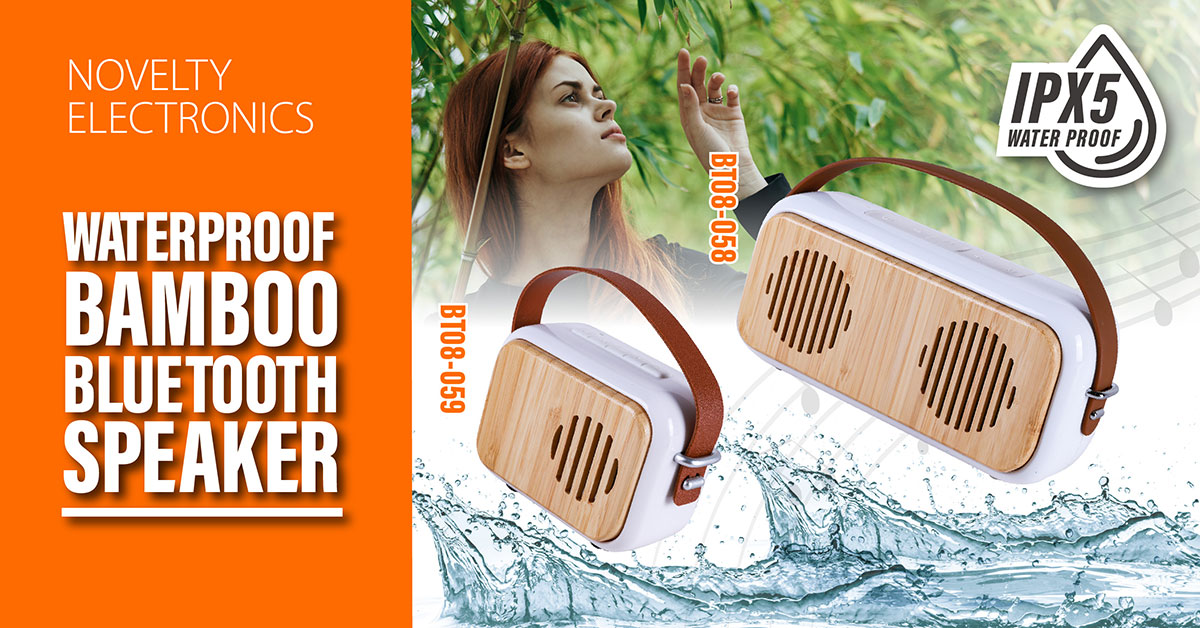 Waterproof Bamboo Bluetooth Speaker