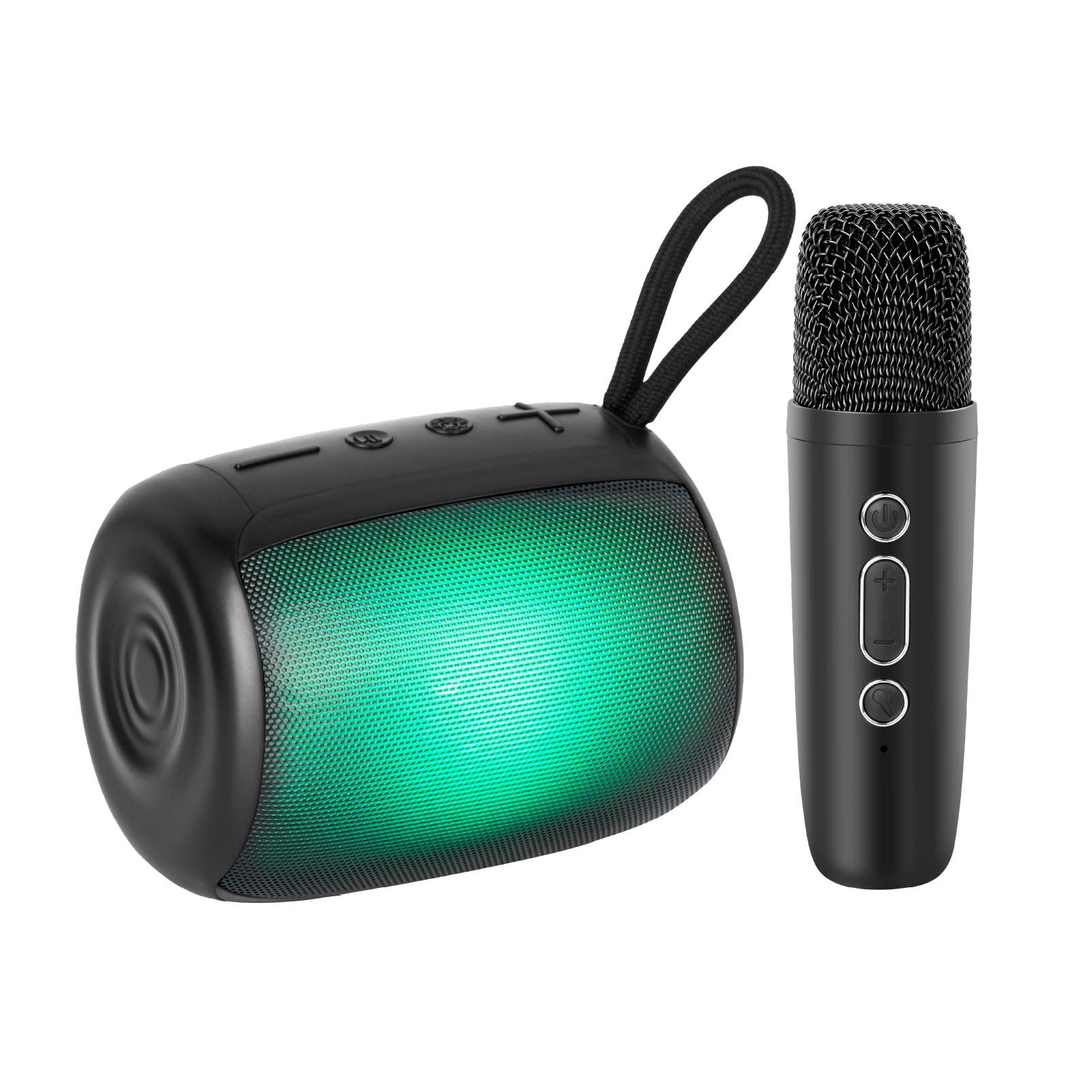 Portable Karaoke Led Light Bluetooth Speaker with Wireless Microphone