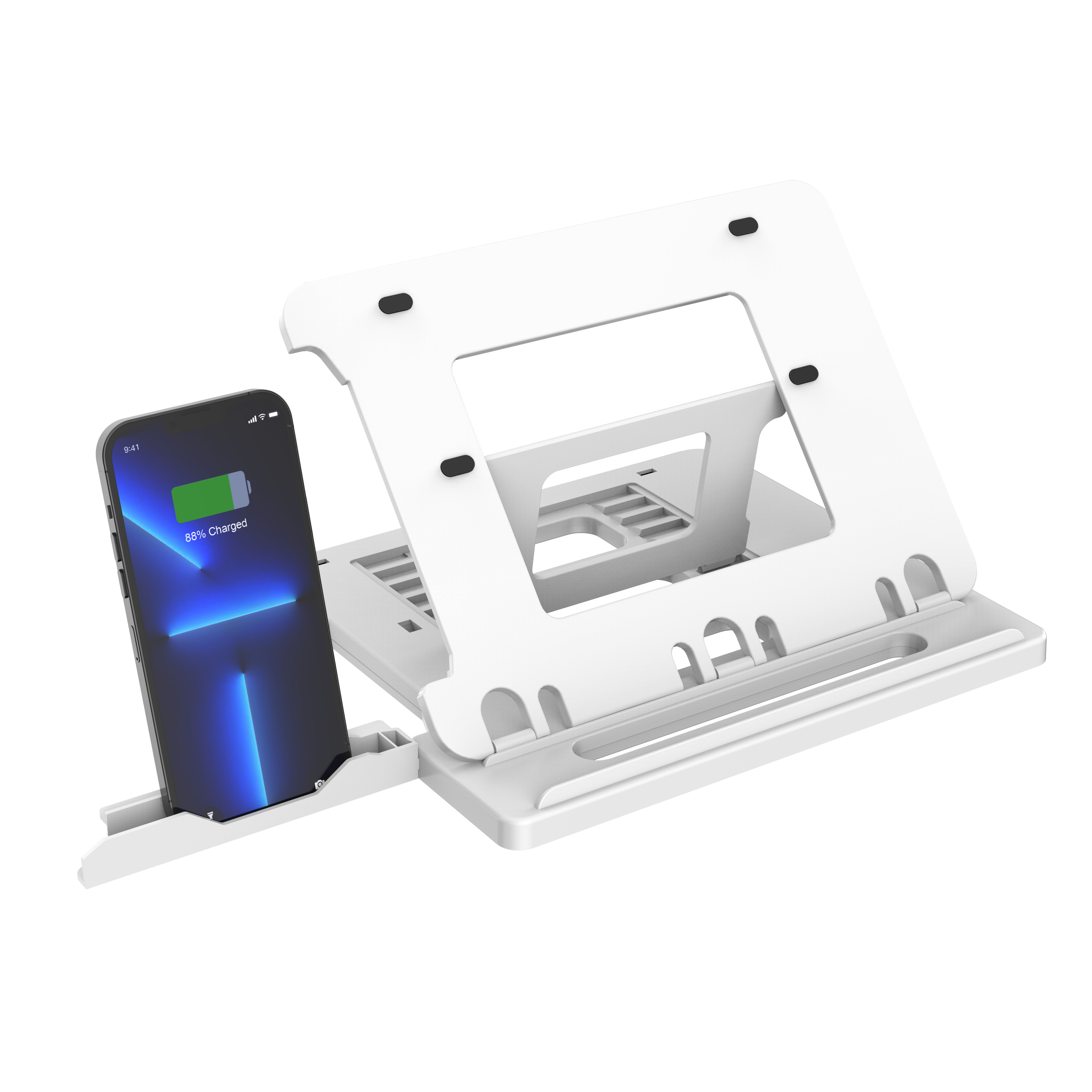 Folding Laptop Stand with Phone Stand