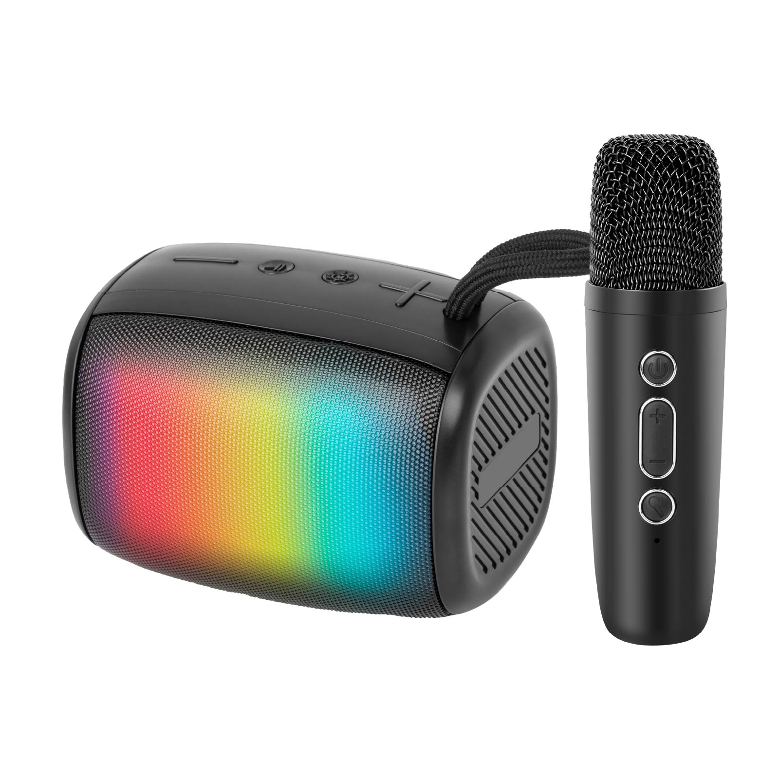 Portable Karaoke Led Light Bluetooth Speaker with Wireless Microphone