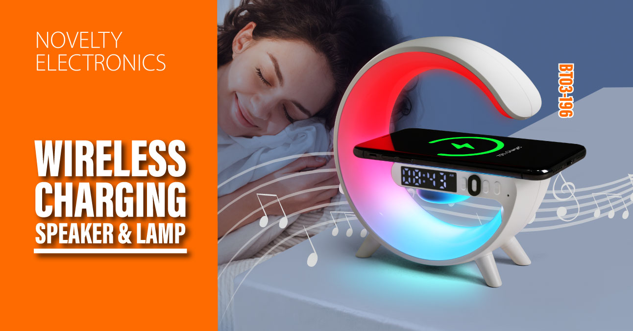 Led Light Wireless Charger Bluetooth Speaker & Alarm Clock