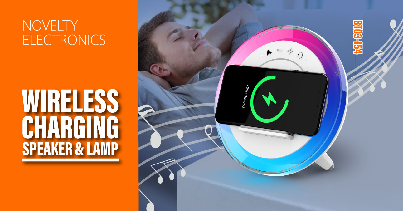 Wireless Charging & Speaker Lamp