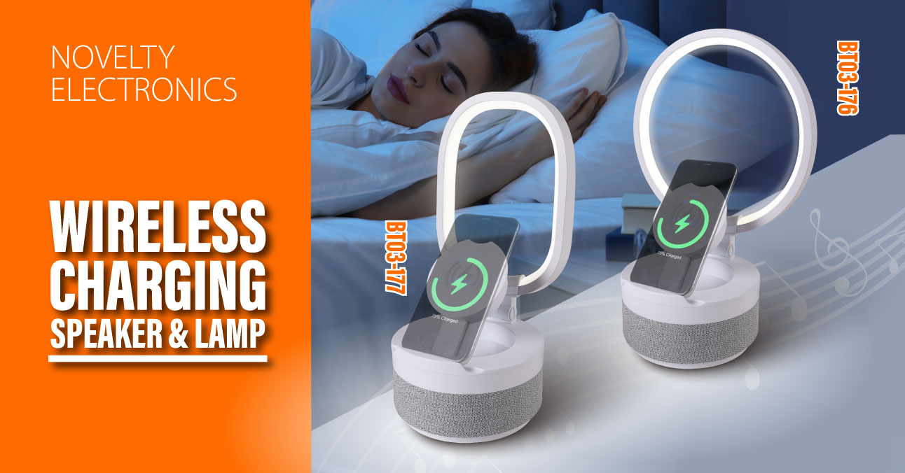 Wireless Charging & Speaker Lamp