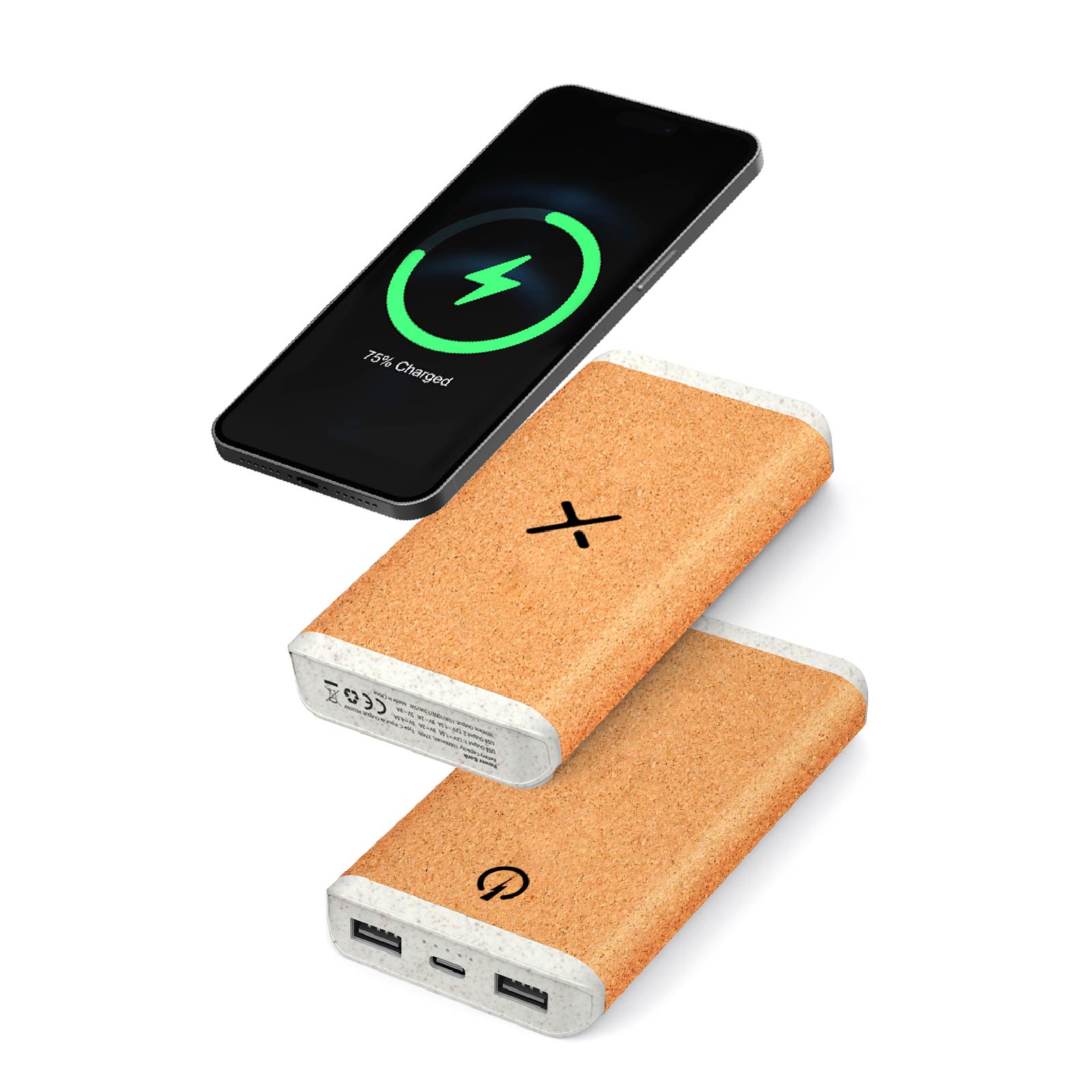 Wheat Straw & Cork Wireless Charging Bank