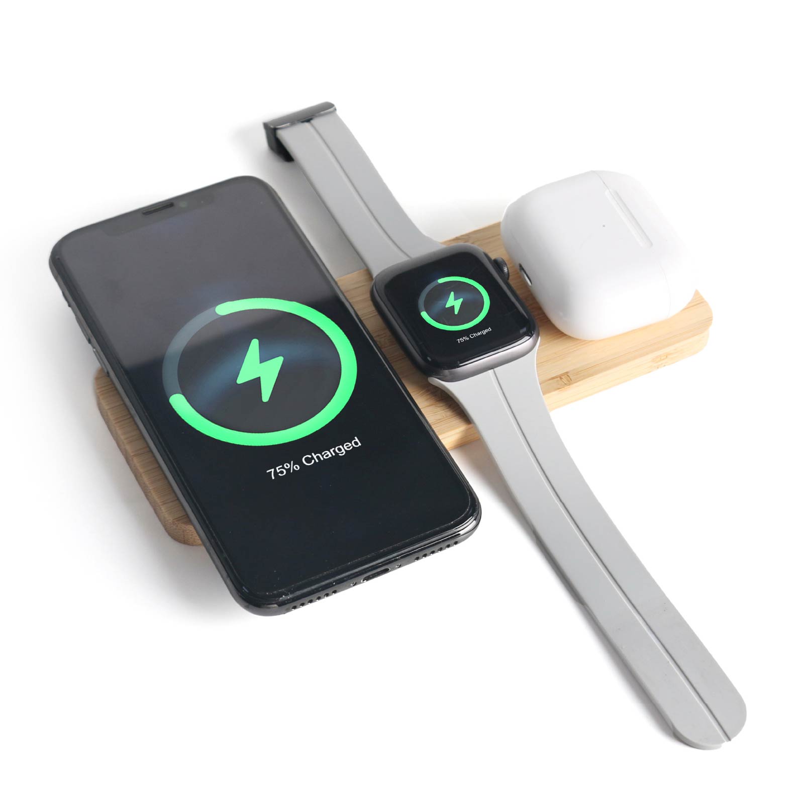 Bamboo 3 in 1 Wireless Charging Pad