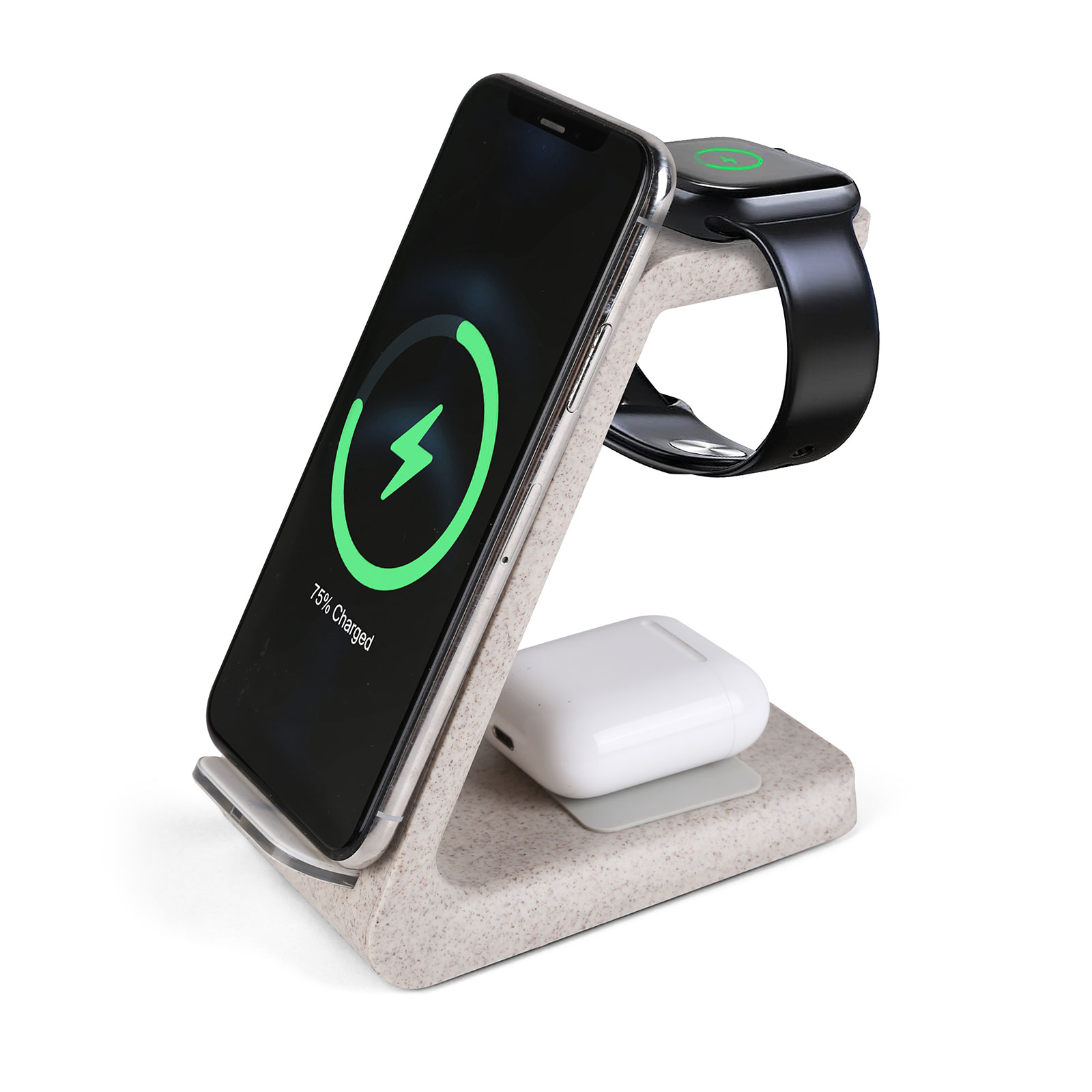 Wheat Straw 3-in-1 Wireless Charger