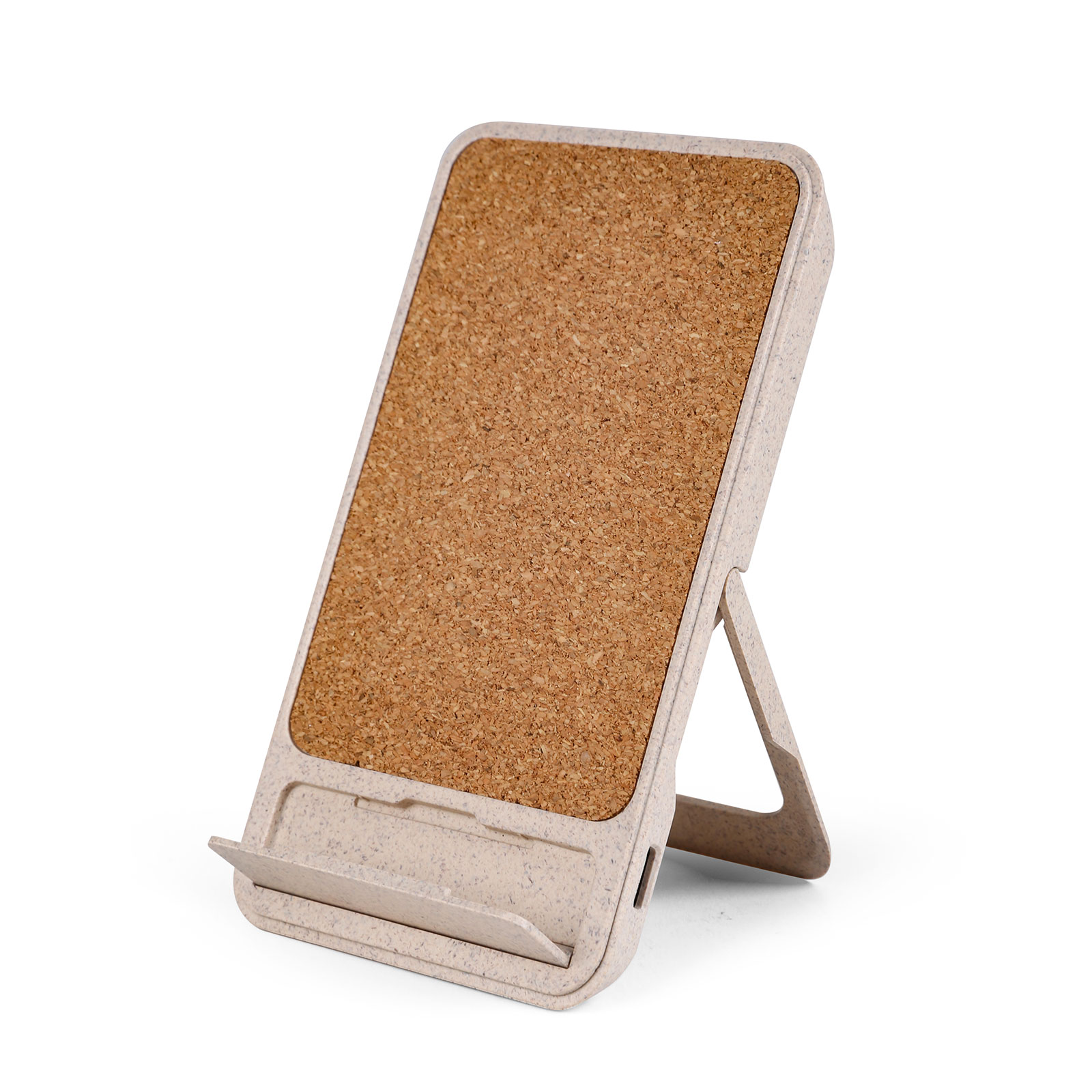 Wheat Straw & Cork Foldable Wireless Charging Phone Stand