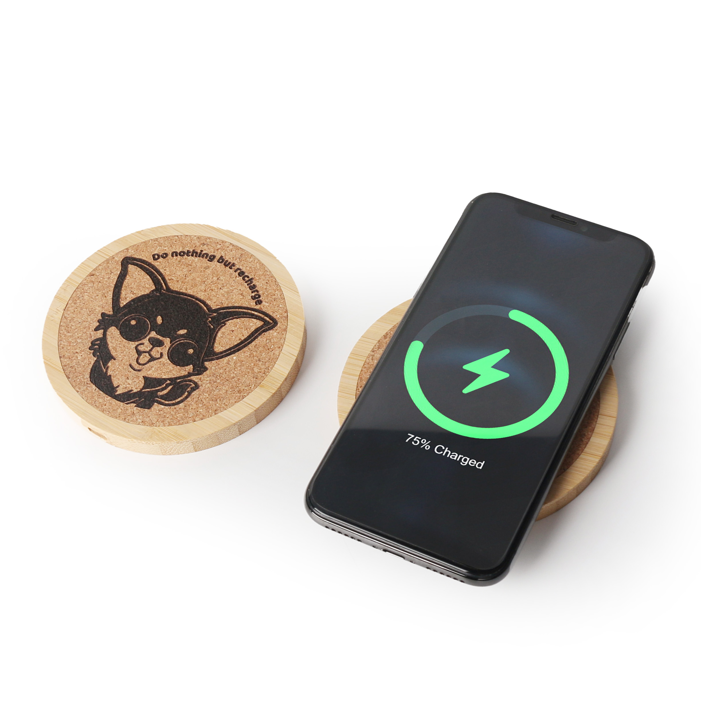 Bamboo&Cork Wireless Charging Pad