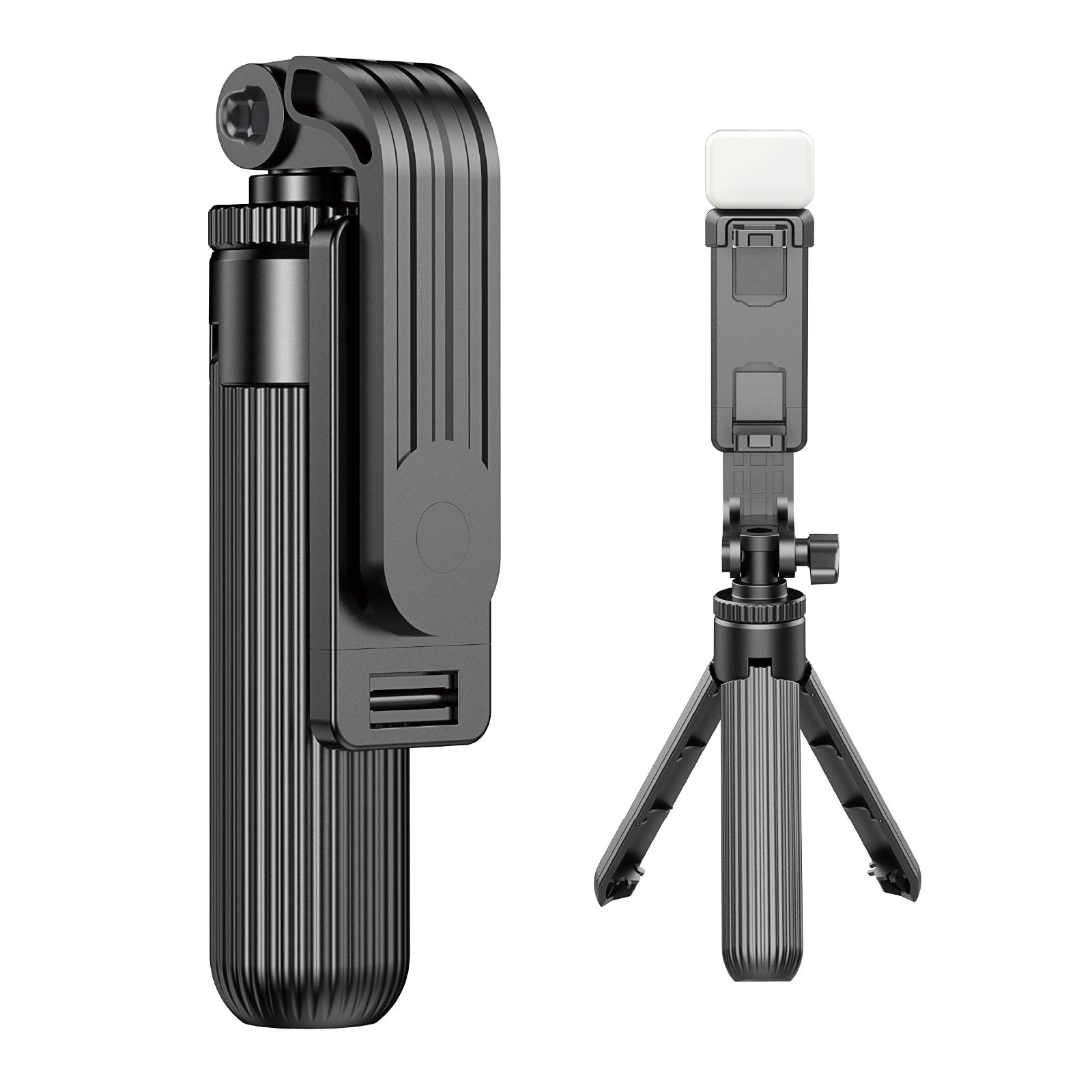 Foldable Tripod Selfie Stick Fill Light