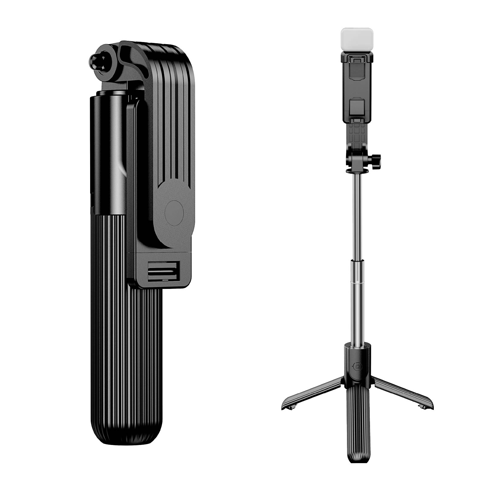 Foldable Tripod Selfie Stick Fill Light