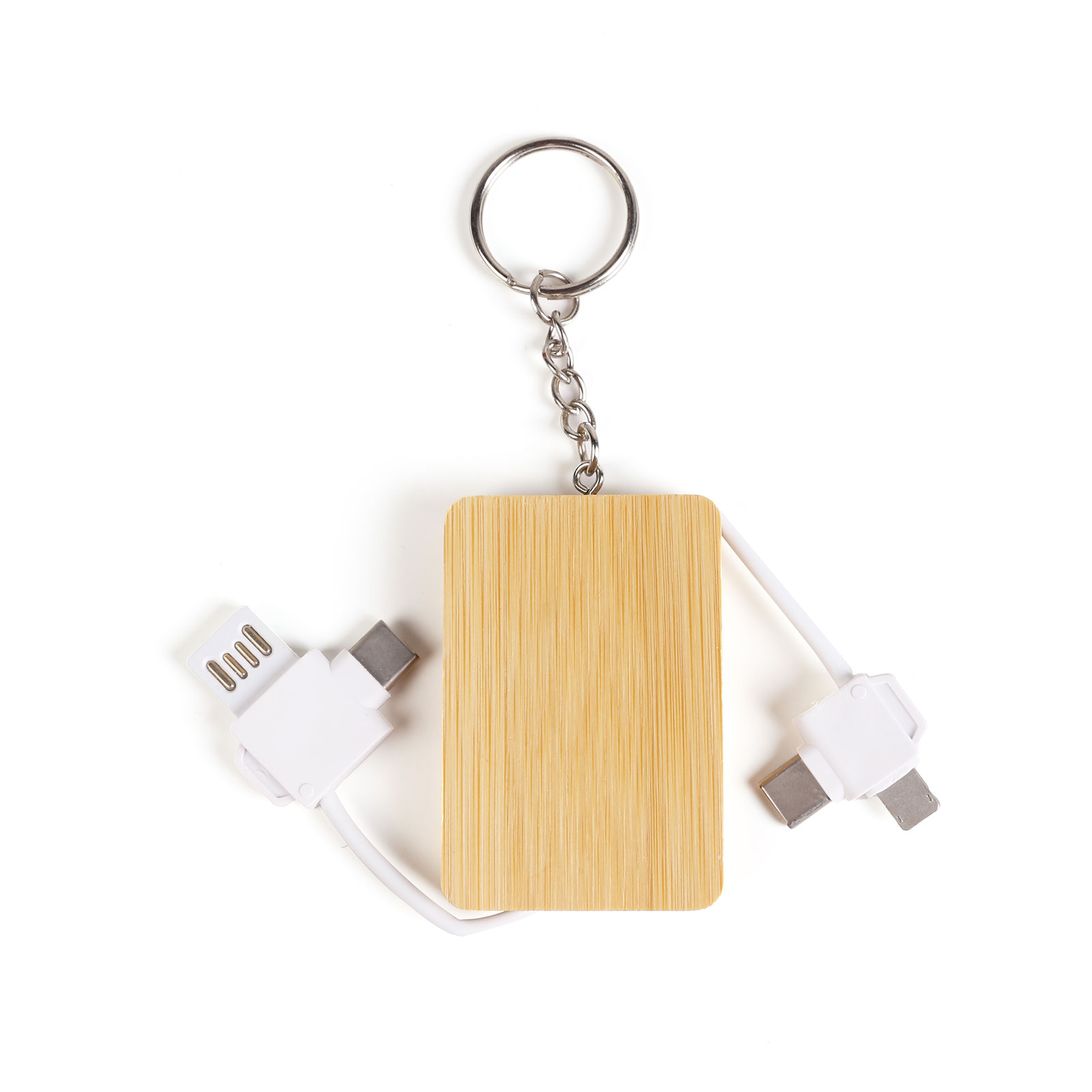 Bamboo 4-in-1 Keychain Cable